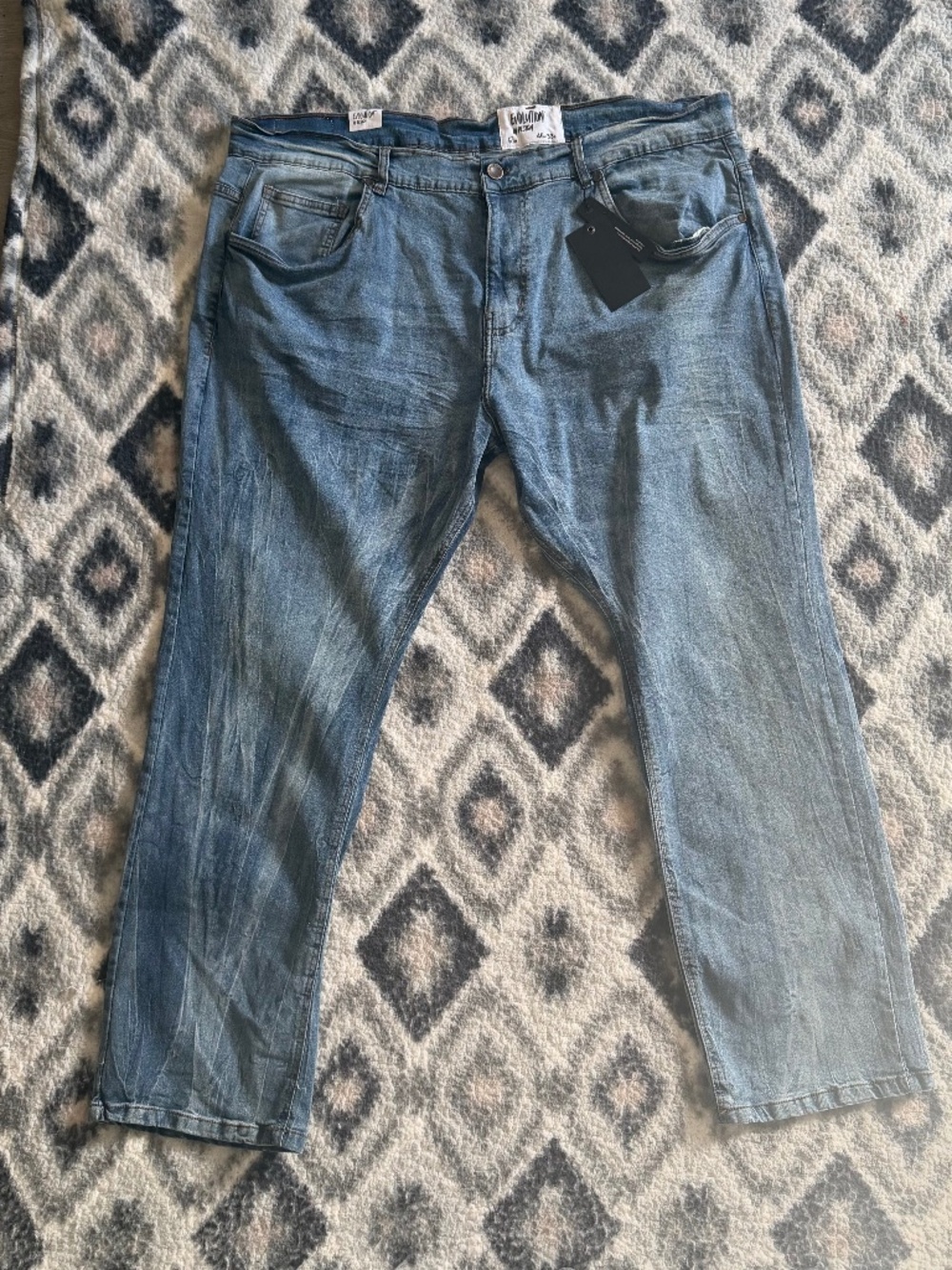 Evolution In Design Men's Slim Fit Jeans 46x33 NWT Light Wash Streetwear